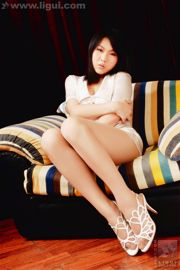 Model Wen Jing "Private House Secret Words" [丽 柜 LiGui] Mooie benen en jade voeten foto foto