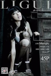 Modelo de pierna Meng Lu "Fotografía de retrato de seda negra" [丽 柜 Ligui]
