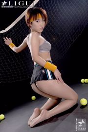 Bộ sưu tập trên, giữa và dưới của người mẫu Meimei "Badminton Beauty Silk Foot Show" [丽 柜 LiGui] Ảnh chân đẹp và đôi chân ngọc