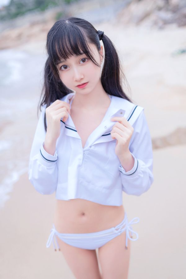 [美女Coser] 木綿綿OwO 《海邊白色比基尼》